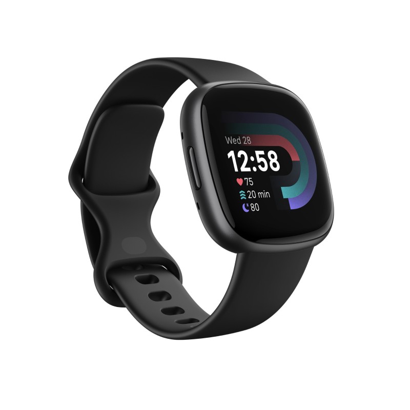 Fitbit Versa 4 Fitness-Smartwatch Schwarz/Grau